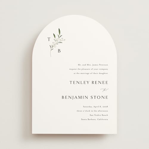 This is a cotton wedding invitations with standard by Jennifer Postorino called gentle whisper printing on signature in standard