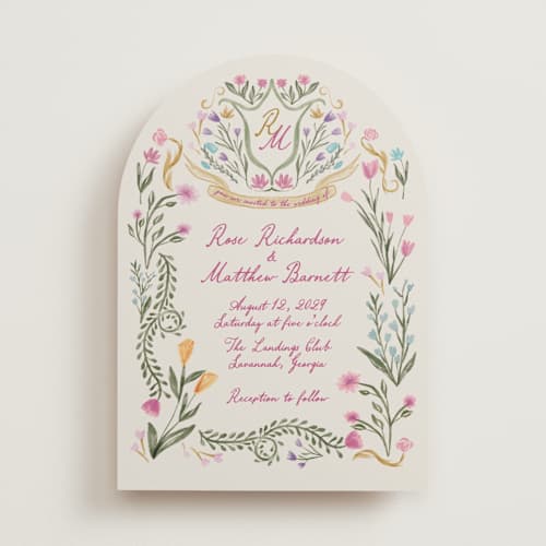 This is a lavender wedding invitations with standard by Maja Cunningham called chantilly printing on signature in standard