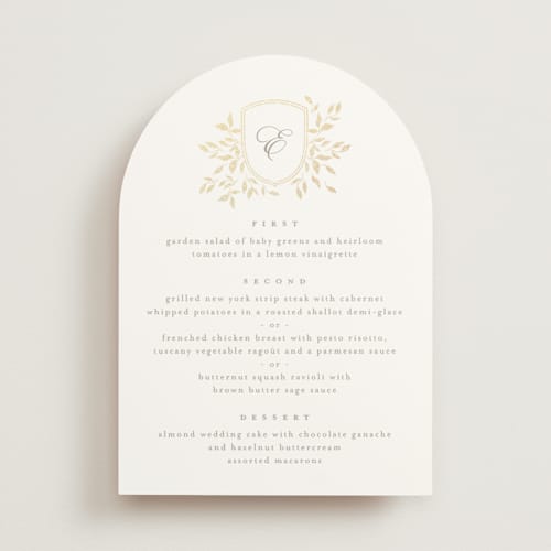 This is a chiffon menu cards with foil pressed by Kristie Kern called aperol printing on signature in 5x7