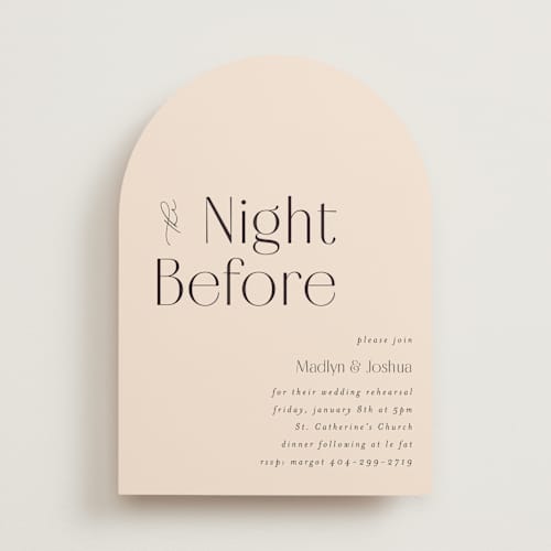 This is a almond rehearsal dinner invitations with standard by Morgan Kendall called classic modern printing on signature in standard