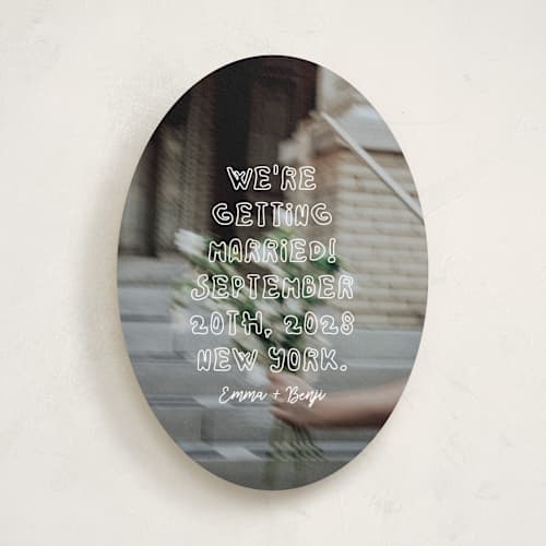 This is a vanilla save the date with standard by Helena Vitto called cool kids printing on recycled smooth signature in standard