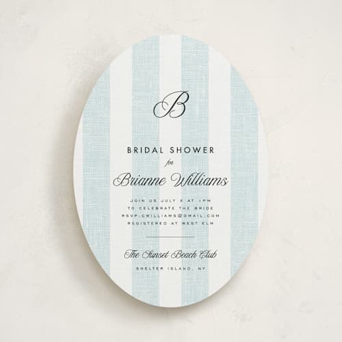 This is a oceanside bridal shower invitations with standard by Kelly Schmidt called coastal printing on signature in standard