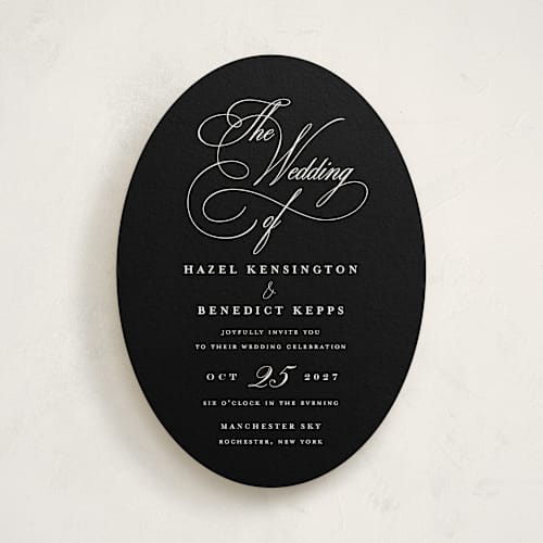 This is a tuxedo wedding invitations with standard by chocomocacino called scamorza printing on signature in standard