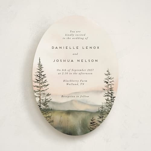This is a forest wedding invitations with standard by Petra Kern called every single dawn with you printing on signature in standard