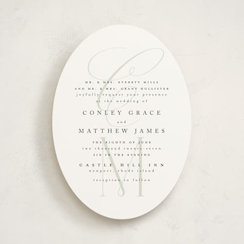 This is a leaf wedding invitations with standard by Kristie Kern called conley printing on signature in standard