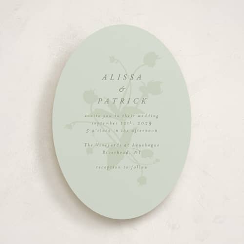 This is a greenery wedding invitations with standard by AK Graphics called autumnal printing on signature in standard