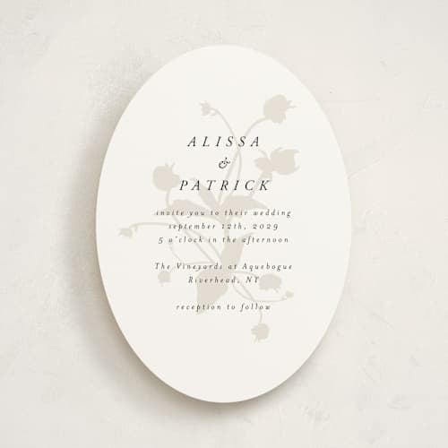 This is a wheat wedding invitations with standard by AK Graphics called autumnal printing on signature in standard