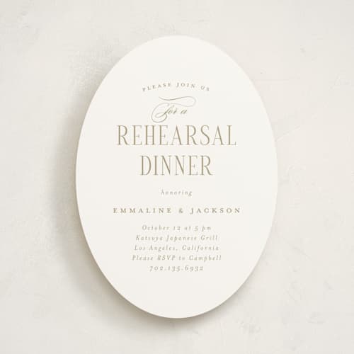 This is a quartz rehearsal dinner invitations with standard by Joanna Griffin called traditional rehearsal dinner printing on signature in standard