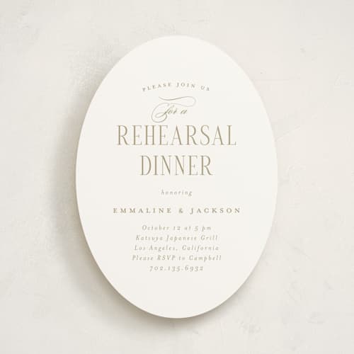 This is a quartz rehearsal dinner invitations with standard by Joanna Griffin called traditional rehearsal dinner printing on signature in standard