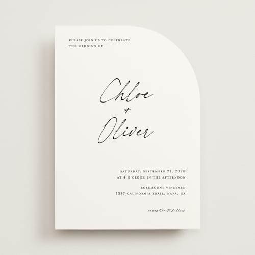 This is a jasmine wedding invitations with standard by Pippa Shaw called modern classic printing on signature in standard