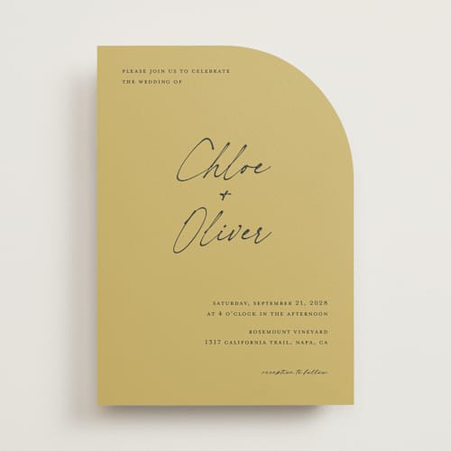 This is a champagne wedding invitations with standard by Pippa Shaw called modern classic printing on signature in standard