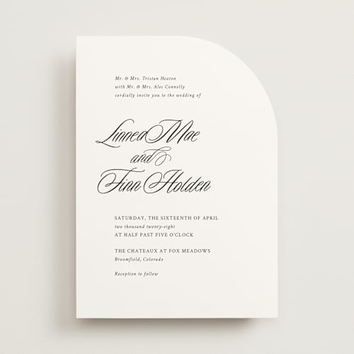 This is a linen wedding invitations with standard by Cindy Reynolds called sophistique printing on signature in standard