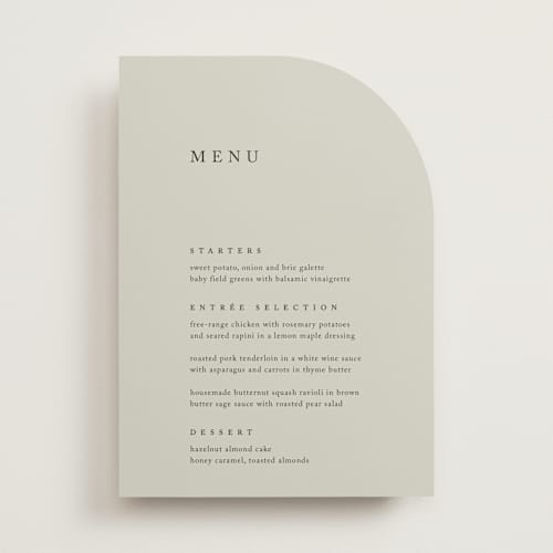 This is a spring menu cards with standard by Kelly Schmidt called astoria printing on signature in 5x7
