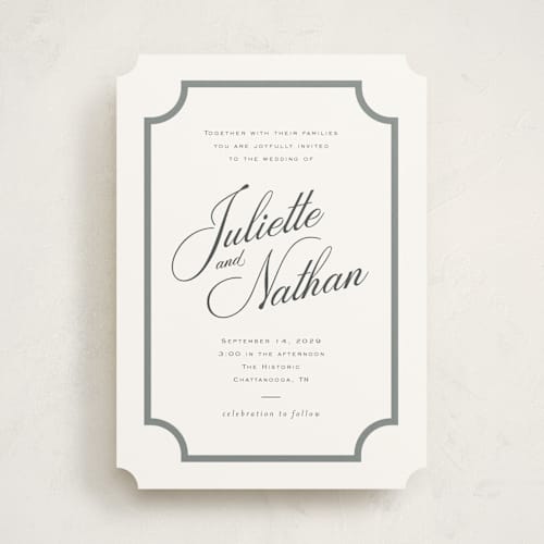 This is a cloud wedding invitations with standard by Jessica Williams called marenza printing on signature in standard
