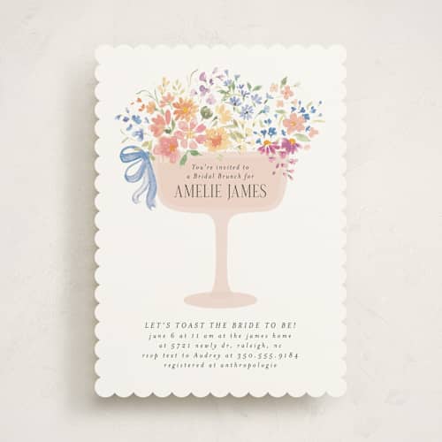 This is a summer bridal shower invitations with standard by Itsy Belle Studio called amelie printing on signature in standard