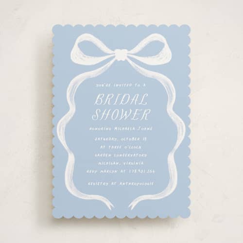 This is a bluebell bridal shower invitations with standard by chocomocacino called cupolini printing on signature in standard