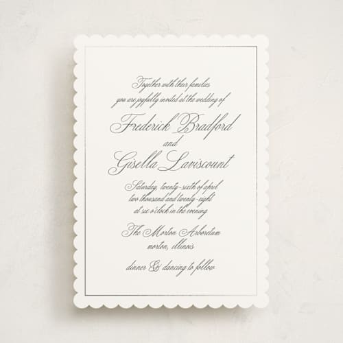 This is a sugar foil stamped wedding invitations with foil pressed by chocomocacino called toulomotiri printing on signature in standard