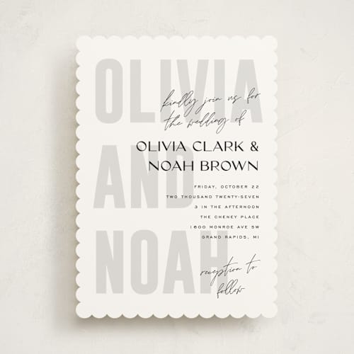 This is a salt wedding invitations with standard by Pixel and Hank called salted printing on signature in standard