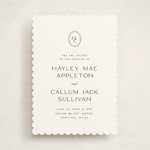 This is a ebony wedding invitations with standard by Ellen Schlegelmilch called callum printing on signature in standard