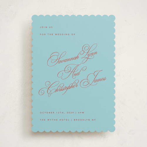 This is a sky wedding invitations with standard by Kelly Watkins called vivid printing on signature in standard