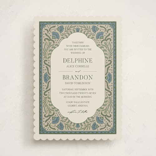 This is a robin's egg wedding invitations with standard by Jen Owens called century printing on signature in standard