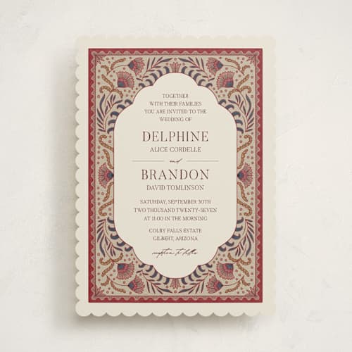 This is a merlot wedding invitations with standard by Jen Owens called century printing on signature in standard