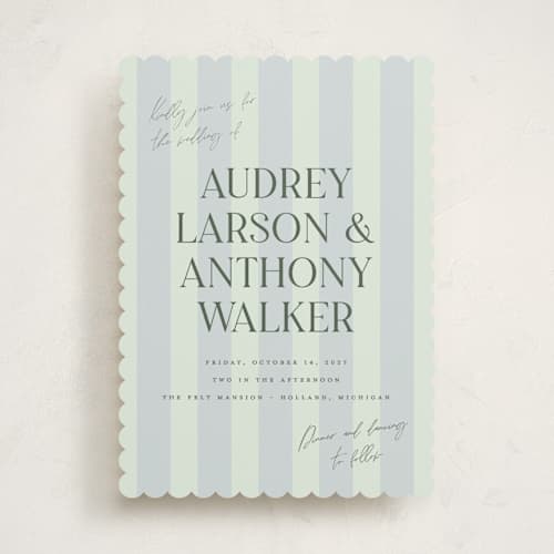 This is a foam wedding invitations with standard by Pixel and Hank called ambrosial printing on signature in standard