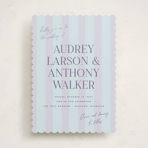 This is a slumber wedding invitations with standard by Pixel and Hank called ambrosial printing on signature in standard