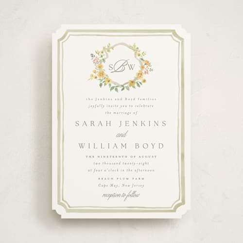 This is a citrine wedding invitations with standard by Everett Paper Goods called chelsea printing on signature in standard