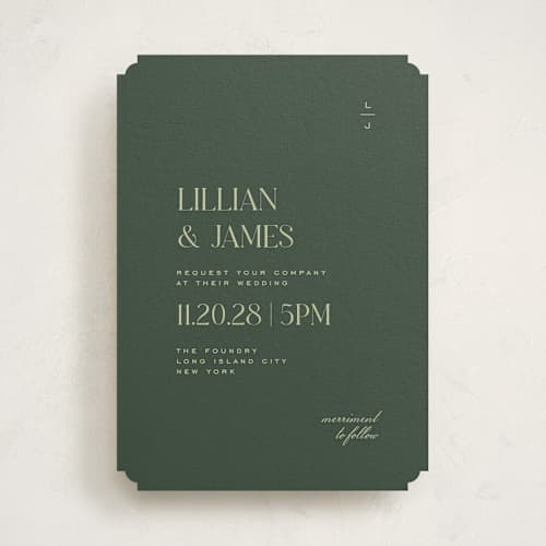 This is a forest wedding invitations with standard by Heather Cairl called clarity printing on signature in standard