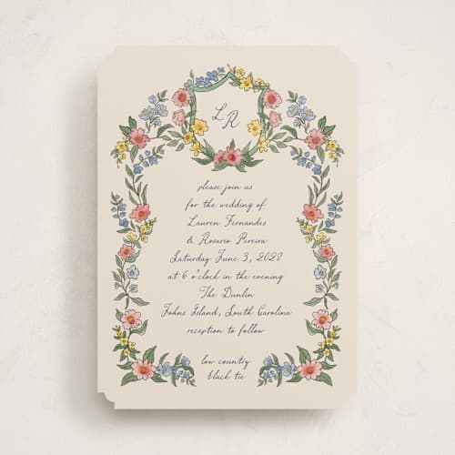 This is a low country wedding invitations with standard by Chris Griffith called a wedding in low country printing on signature in standard