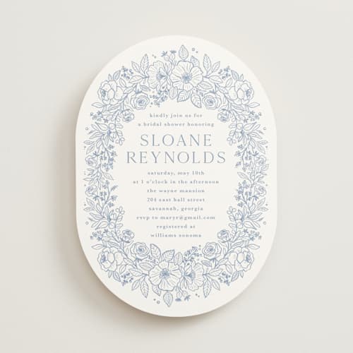 This is a nova bridal shower invitations with standard by Kristen Smith called wild roses printing on signature in standard