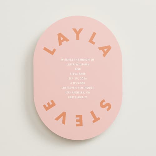 This is a candy wedding invitations with standard by Catherine Culvenor called bubblegum printing on signature in standard