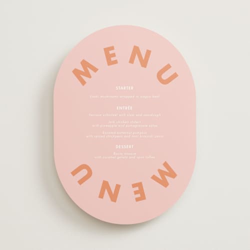 This is a candy menu cards with standard by Catherine Culvenor called bubblegum printing on signature in standard