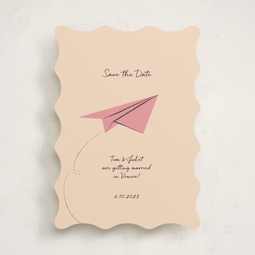 This is a strawberry save the date with standard by Ani Somi called away printing on signature in standard