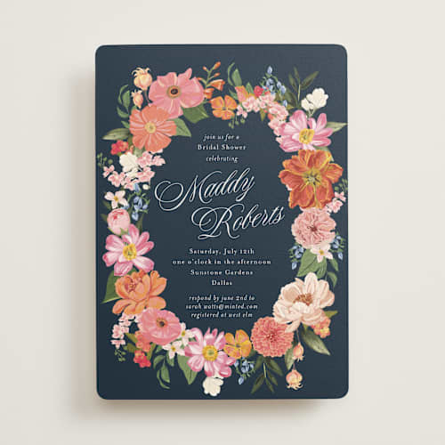 This is a azalea bridal shower invitations with standard by Susan Moyal called summer shower printing on signature in standard
