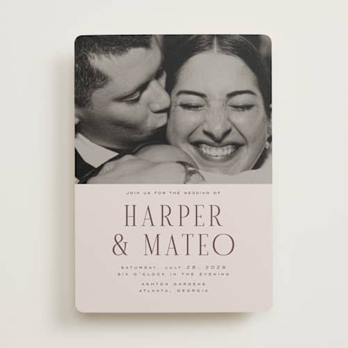 This is a rose wedding invitations with standard by Nicole Walsh called close-up printing on signature in standard