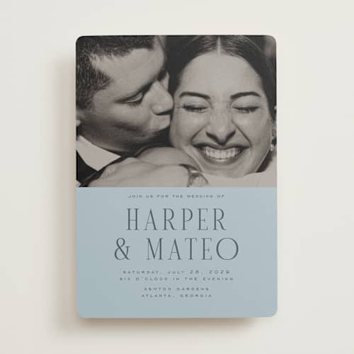 This is a sky wedding invitations with standard by Nicole Walsh called close-up printing on signature in standard
