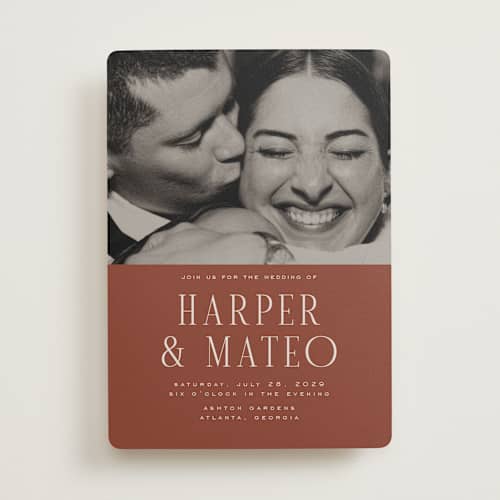 This is a spice wedding invitations with standard by Nicole Walsh called close-up printing on signature in standard