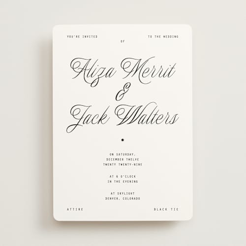 This is a ink wedding invitations with standard by Blustery August called cheers printing on signature in standard