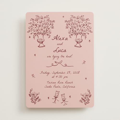 This is a valentine wedding invitations with standard by Ani Somi called roses printing on signature in standard