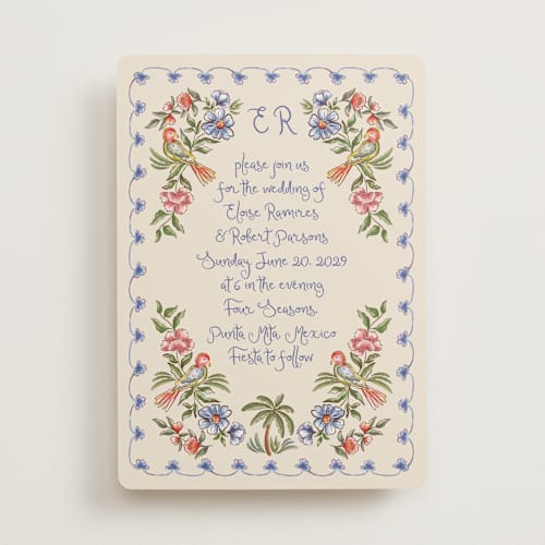 This is a sea wedding invitations with standard by Chris Griffith called artisan wedding printing on signature in standard