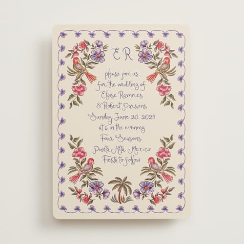 This is a eggplant wedding invitations with standard by Chris Griffith called artisan wedding printing on signature in standard