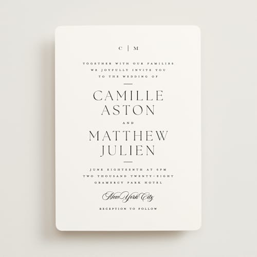 This is a onyx wedding invitations with standard by Kristie Kern called gwenyth printing on signature in standard