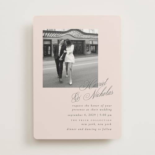 This is a maison blush wedding invitations with standard by Ana de Sousa called written with love printing on signature in standard