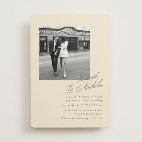 This is a ivory grove wedding invitations with standard by Ana de Sousa called written with love printing on signature in standard