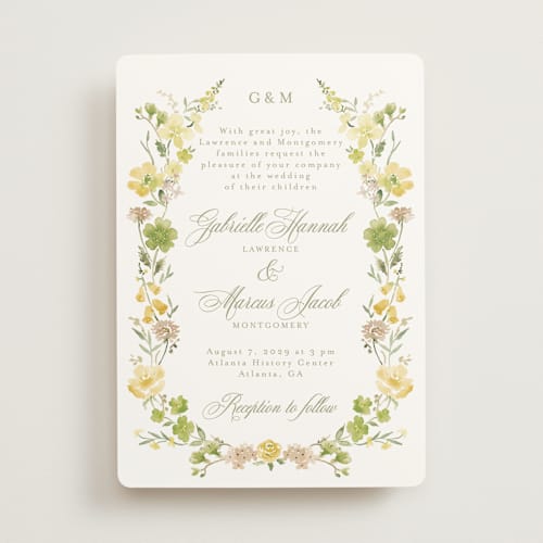 This is a lime wedding invitations with standard by Petra Kern called everlasting romance printing on signature in standard