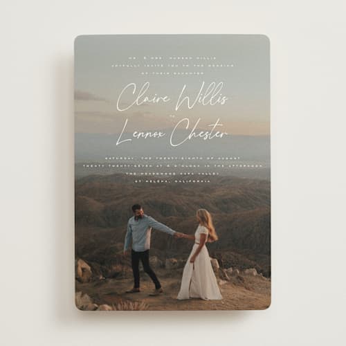 This is a chiffon wedding invitations with standard by Orasie called full photo printing on signature in standard