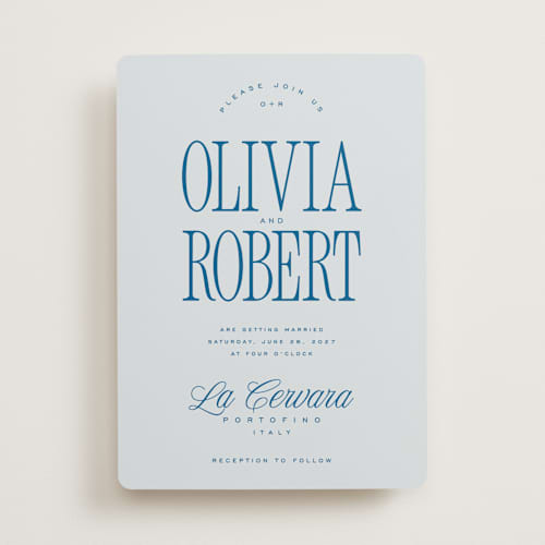 This is a ocean wedding invitations with standard by Kelly Schmidt called riviera printing on signature in standard