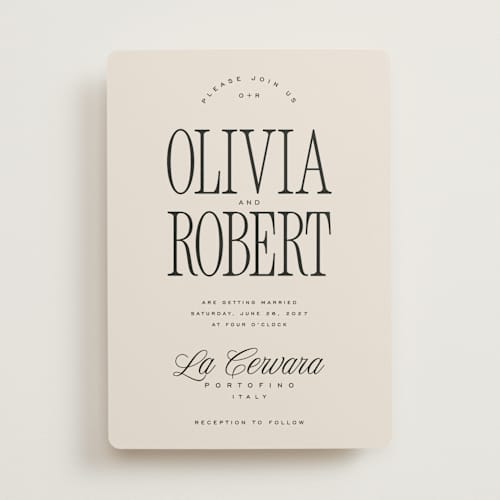 This is a linen wedding invitations with standard by Kelly Schmidt called riviera printing on signature in standard